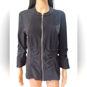 Tribal Black Zippered Jacket Women's 14
